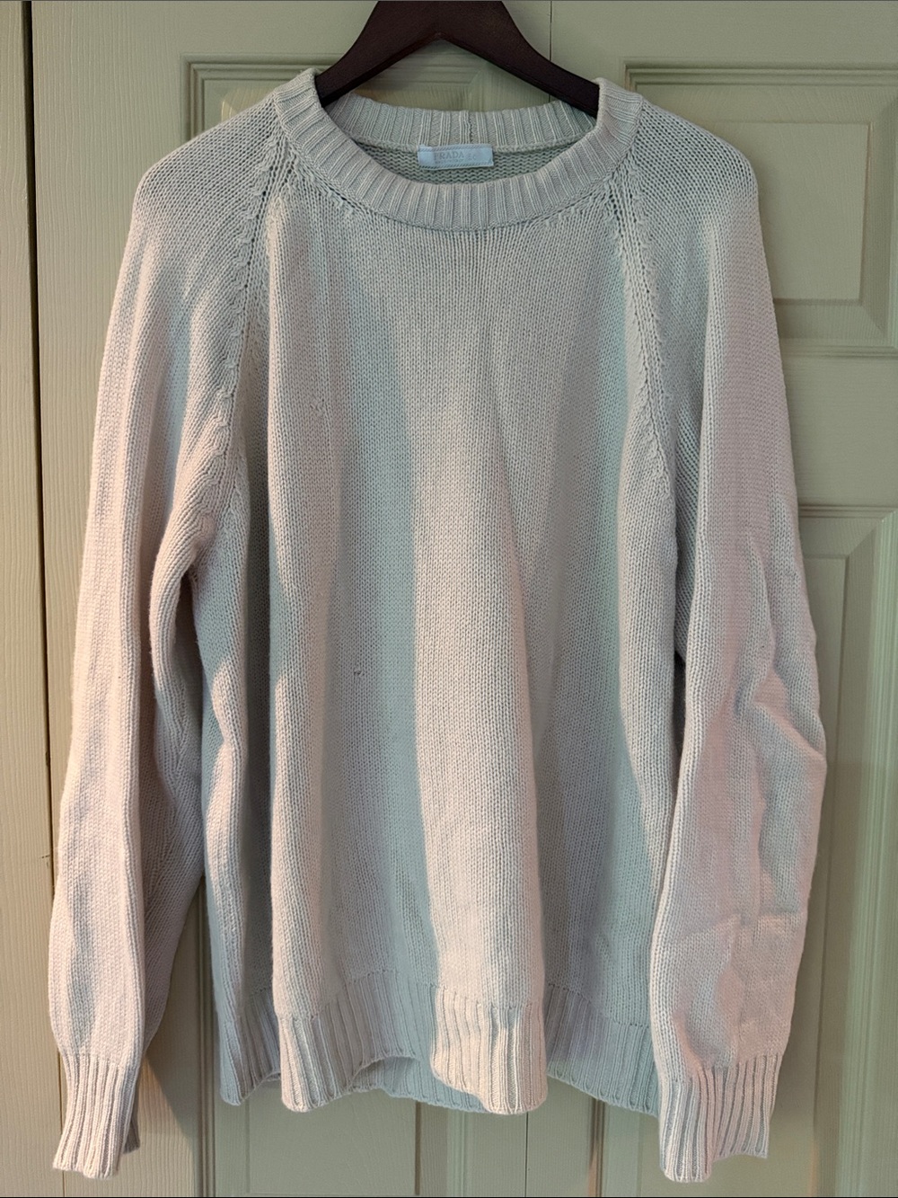 Prada Cashmere Sweater Size 54 XL Cream READ